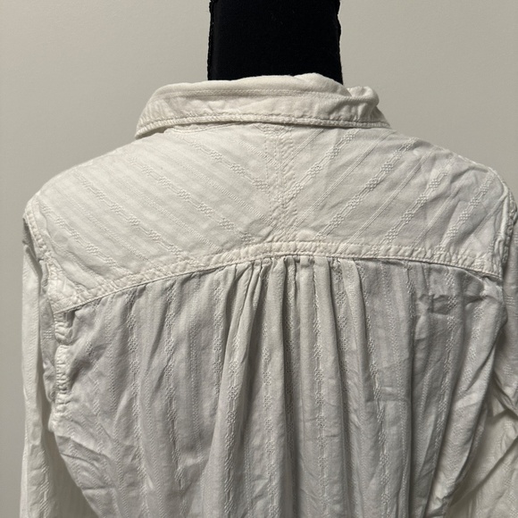 *WOOLRICH* White Long Sleeve Button Down Top Size Large - Picture 5 of 7